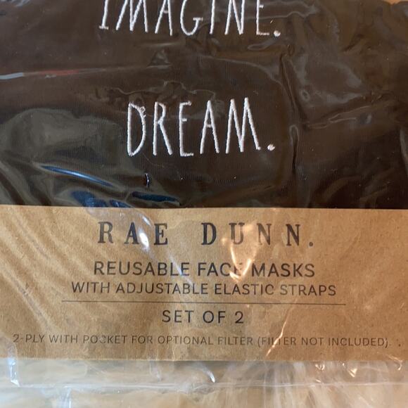 Rae Dunn Imagine. Dream. Reusable Face Masks Set - Picture 2 of 7